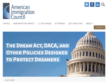 Tablet Screenshot of americanimmigrationcouncil.org